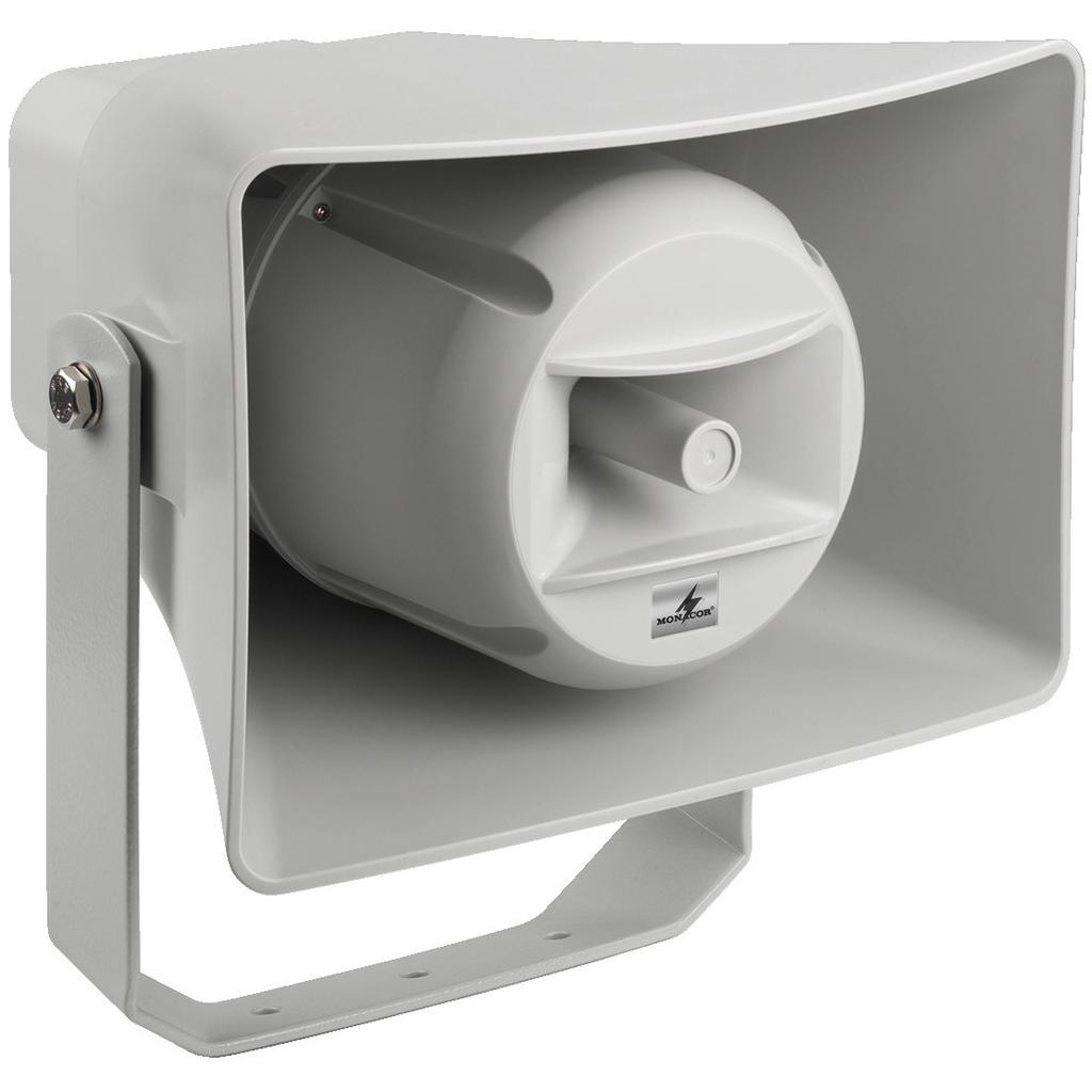 Monacor ELA-Druckkammerlautsprecher IT (Passiv, 1x 30 W), PA Lautsprecher, Weiss