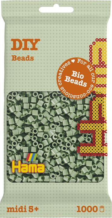 Actual product image Hama Organic iron-on beads - eucalyptus (101), 1000 pieces.