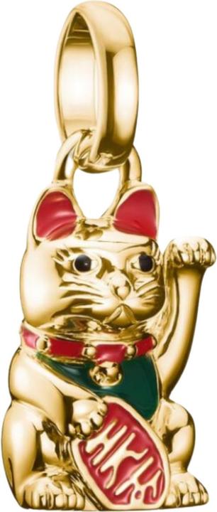 Immagine prodotto Thomas Sabo Charm-Anhänger Winkekatze bunt Connect vergoldet (Smalto, Dorato, Argento 925)