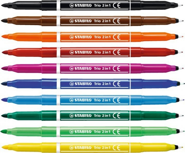 Produktbild STABILO Trio 2 in 1 (Mehrfarbig, 10 x)