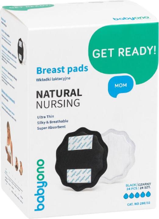 Produktbild Babyono 298/02 LACKT CONTRACTS 24 SHEETS NATURAL NURSING BLACK (24 x)