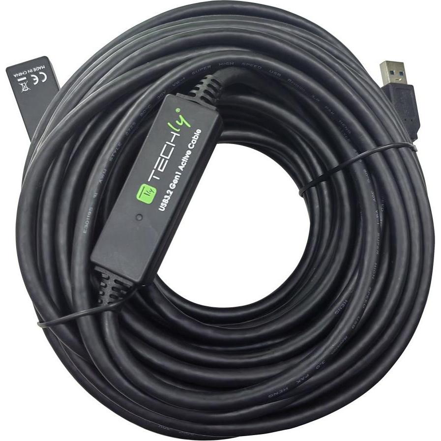 Thumbnail - Techly USB 3.0 Repeater Kabel 20m (20 m, USB 3.2 Gen 1), USB Kabel