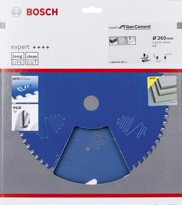 Produktbild Bosch Professional Zubehör Kreissägeblatt Expert for Fibre Cement, 260 x 30 x 2,4 mm, 6