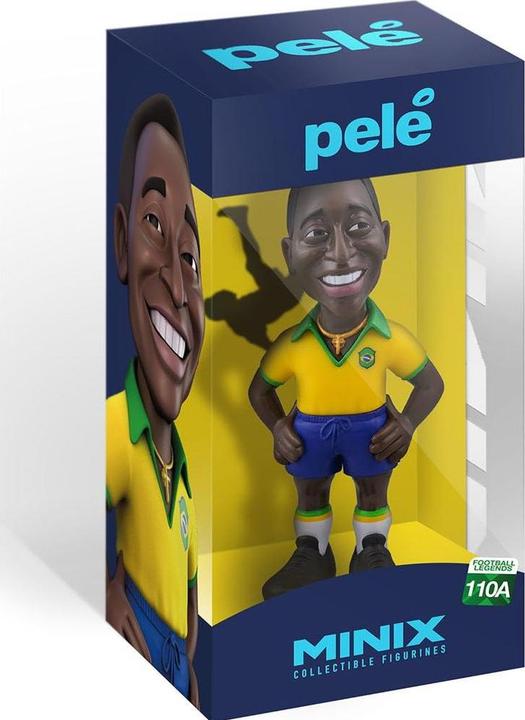 Actual product image Minix Collection Pelé - Brazil home jersey 12cm (Football Legends 110A) - Collectible figure