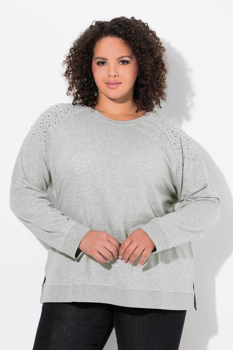 Produktbild Ulla Popken Sweatshirt, Ziernieten, Oversized, Rundhals, Langarm (46, 48)