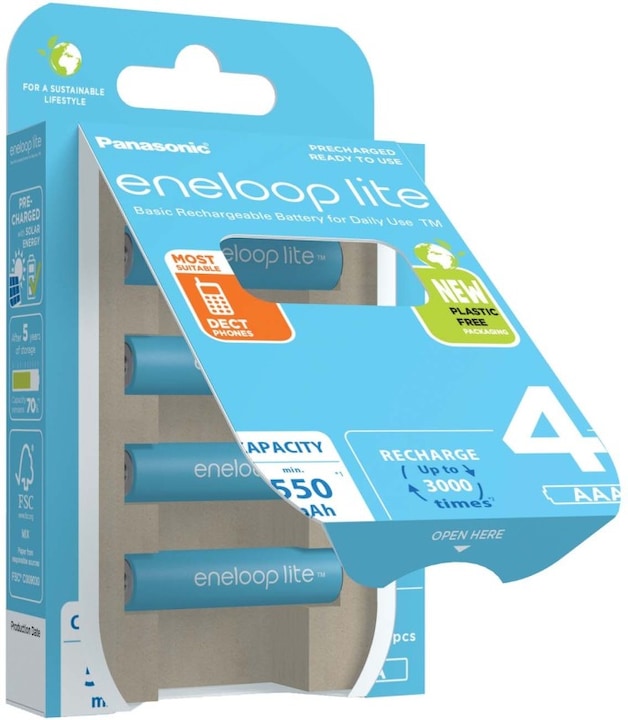 Immagine prodotto Panasonic eneloop lite (4 pz., AAA, 550 mAh)