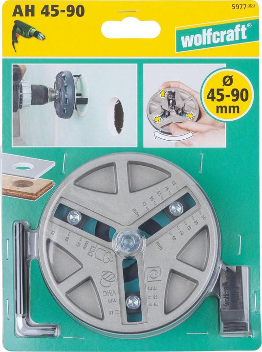 Produktbild wolfcraft wolfcraft 1 AH 45-90 Lochsäge verstellbar ø45-90mm (90 mm)