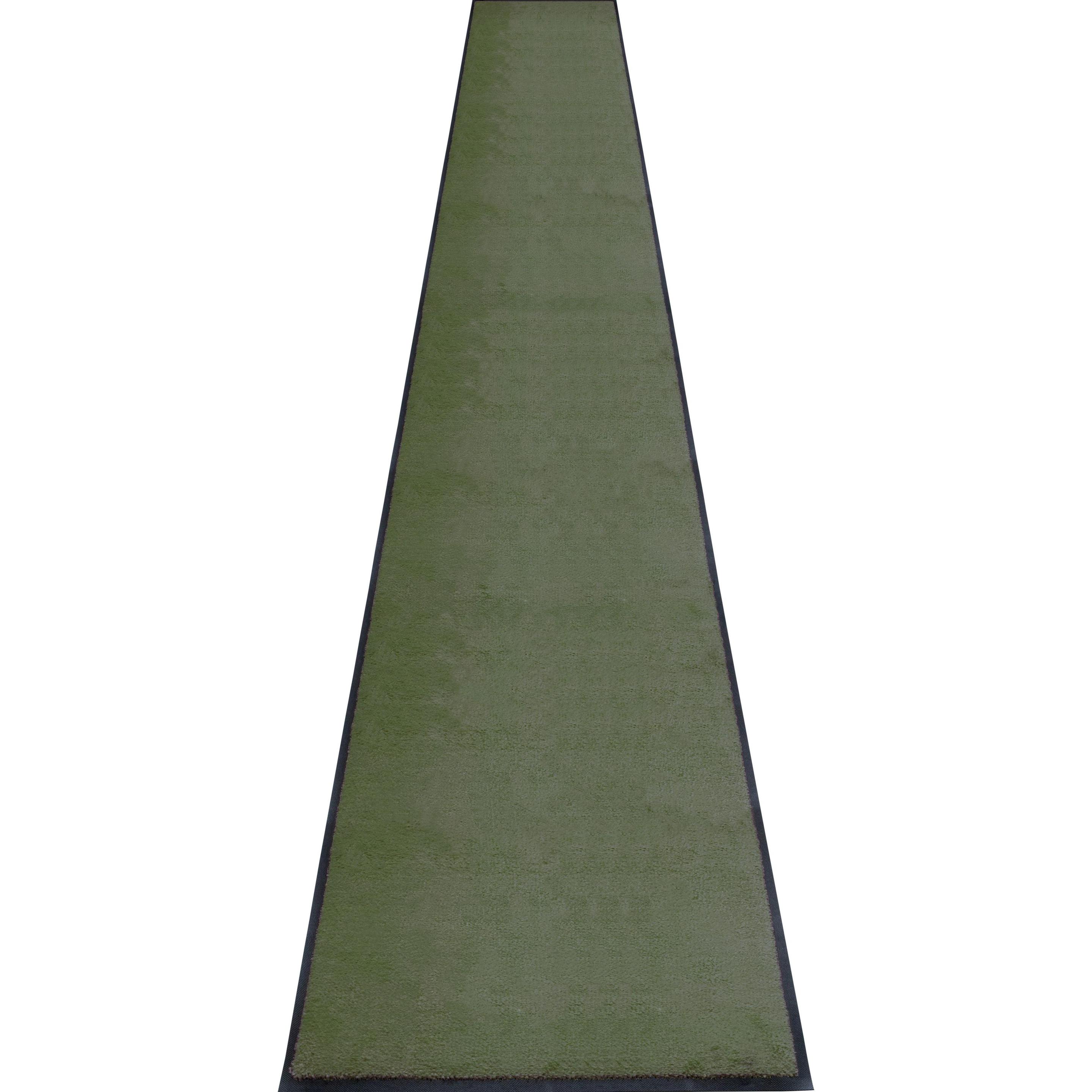 Miltex, Fussmatte, Fussmatte Eazycare Style chromoxidgrün 85,0 x 300,0 cm (85 x 300 cm)