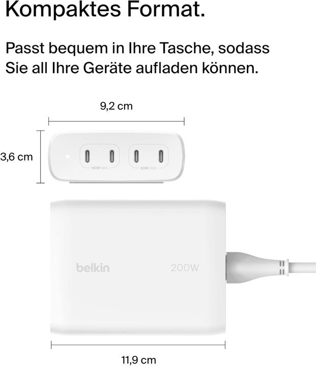 Immagine prodotto Belkin BoostCharge Pro (200 W, 4 porte)