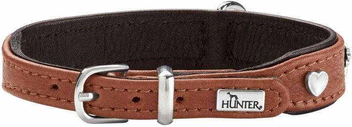 Actual product image Hunter Collar Munich Mini 30/XS, cowhide, cognac/black (XS, Dog, General)