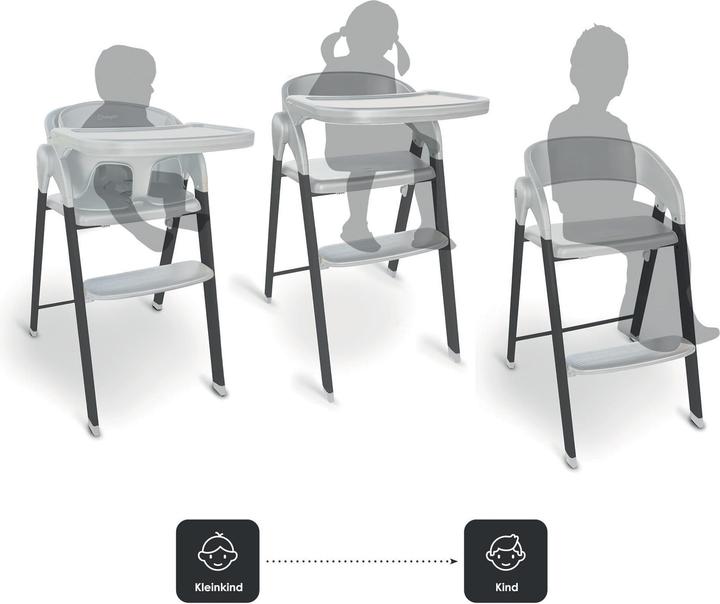 Actual product image BabyGo Levels Highchair grey/anthra (Highchair)