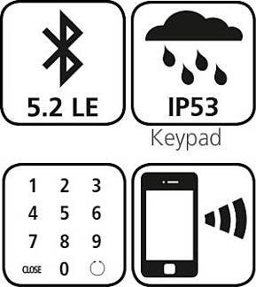 Actual product image Burg Wächter 50711 Code lock IP53 Bluetooth-capable (Electronic numerical code)