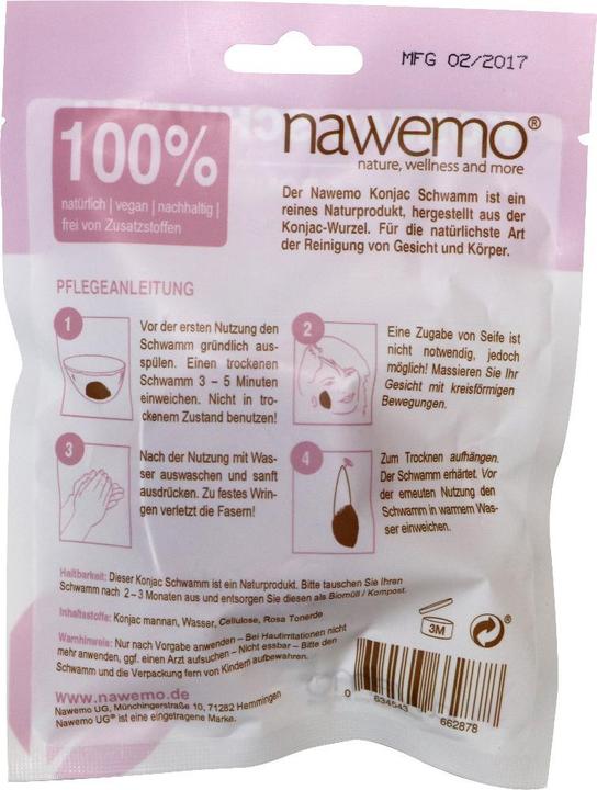 Image du produit Nawemo Éponge de Konjac Argile rose