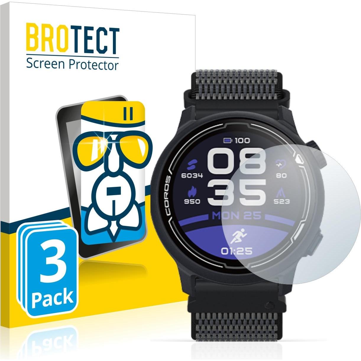 BROTECT AirGlass Panzerglasfolie, Smartwatch Schutzfolie, Transparent