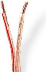 Produktbild Nedis Lautsprecherkabel 2X 6.00 mm² Kupfer 100.0 m rund PVC Transparent Rolle (100 m, 6 mm²)