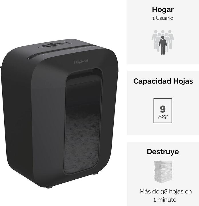 Image du produit Fellowes Déchiqueteuse Powershred LX50 P-4, 9 pages (Coupe de particules)