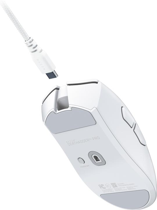 Image du produit Razer Deathadder V4 Pro Mouse White (Sans fil, Filaire)