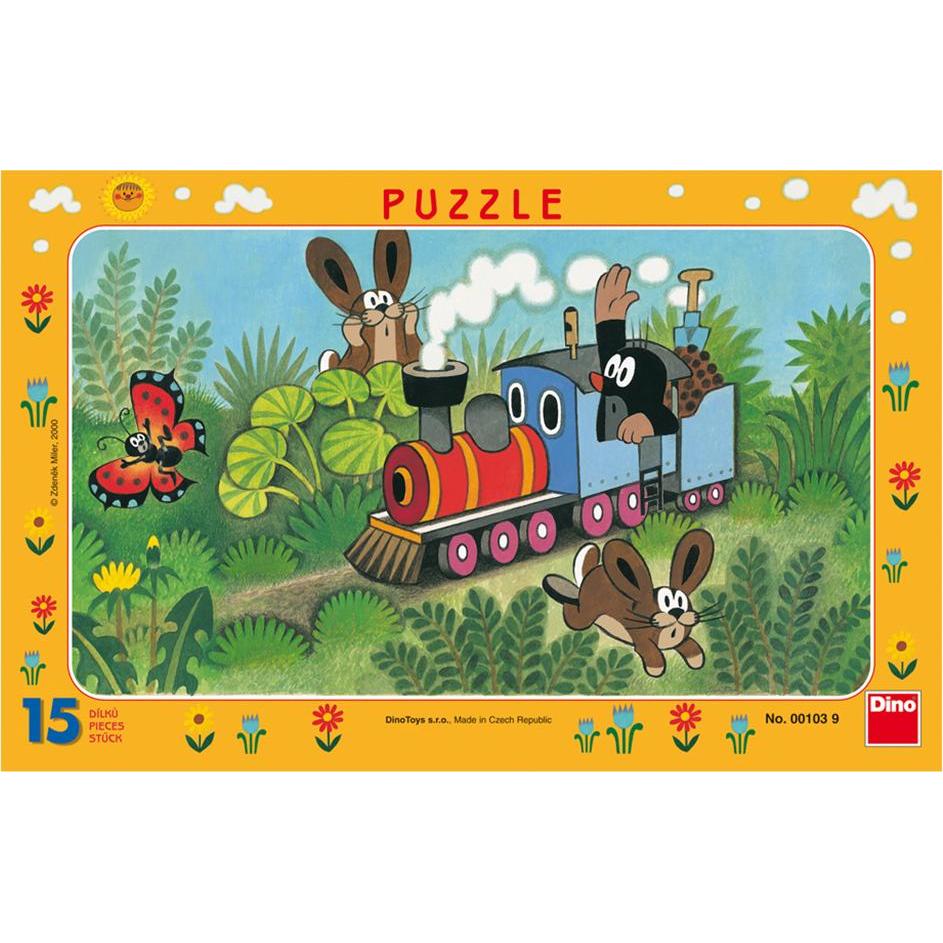 Dino Puzzle talpa e locomotiva 15 pezzi (15 pezzi)