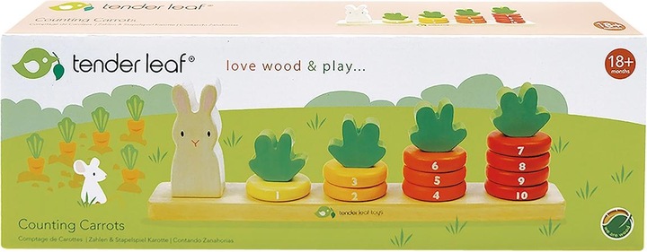 Produktbild Tender Leaf Toys Zahlenspiel Karotte (Deutsch, Englisch, Französisch, Italienisch)