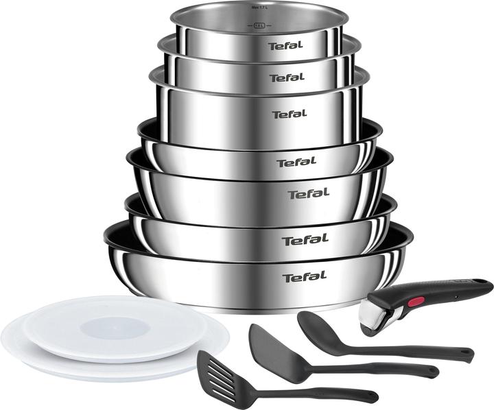 Immagine prodotto Tefal L897DS04 (26 cm, Set di pentole e padelle da cucina, Acciaio inossidabile)