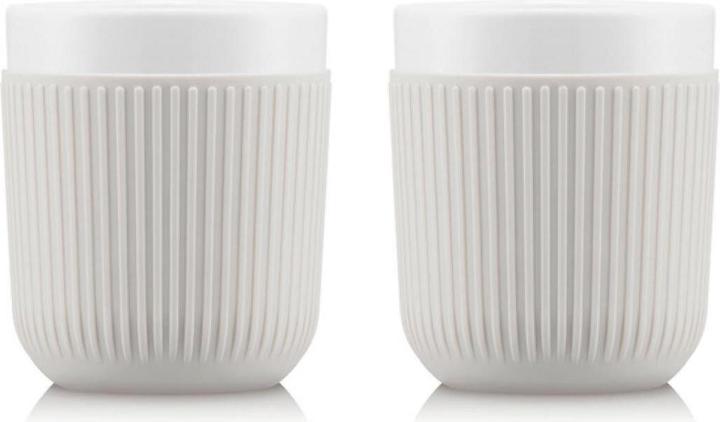 Produktbild Bodum Becher Douro Porzellan mit Silikonhülle 2 Stück 0.2 l (300 ml, 2x)