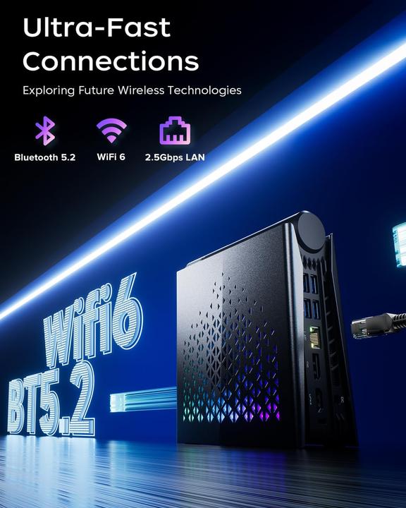 Immagine prodotto AceMagic Mini PC S3A mit Ryzen 7 8745HS, 3 Modi, WIFI6 (1000 GB, 32 GB, AMD Ryzen 7 8745H, Radeon 780M)