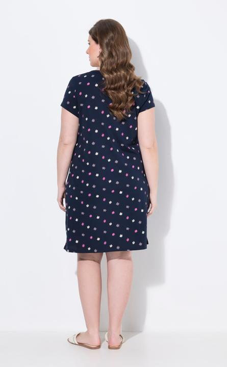 Produktbild Ulla Popken Bellieva-Jerseykleid, Raffung, Halbarm (60)
