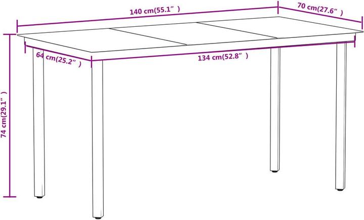 Produktbild vidaXL Garten-Essgruppe