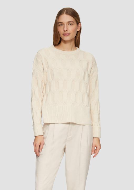 Produktbild S.Oliver Strickpullover Oversized Pullover mit Strickmuster (48)