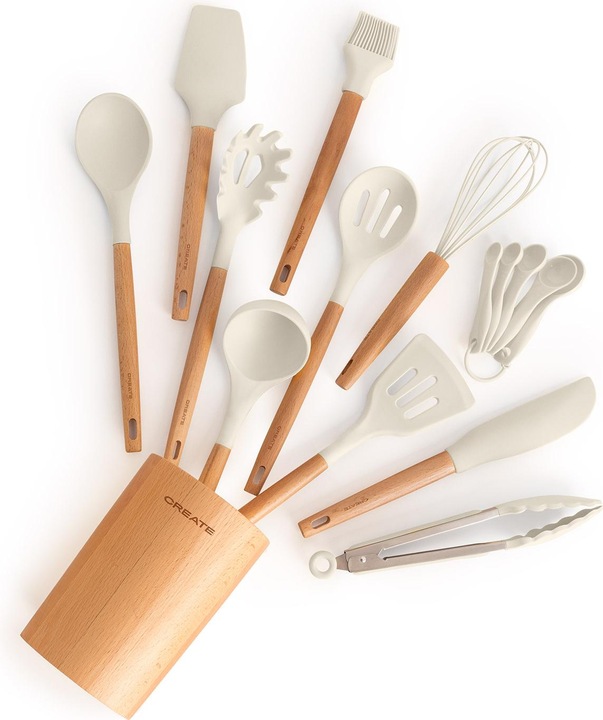 Produktbild Create Küchenutensilien-Set - Silikon und Holz
