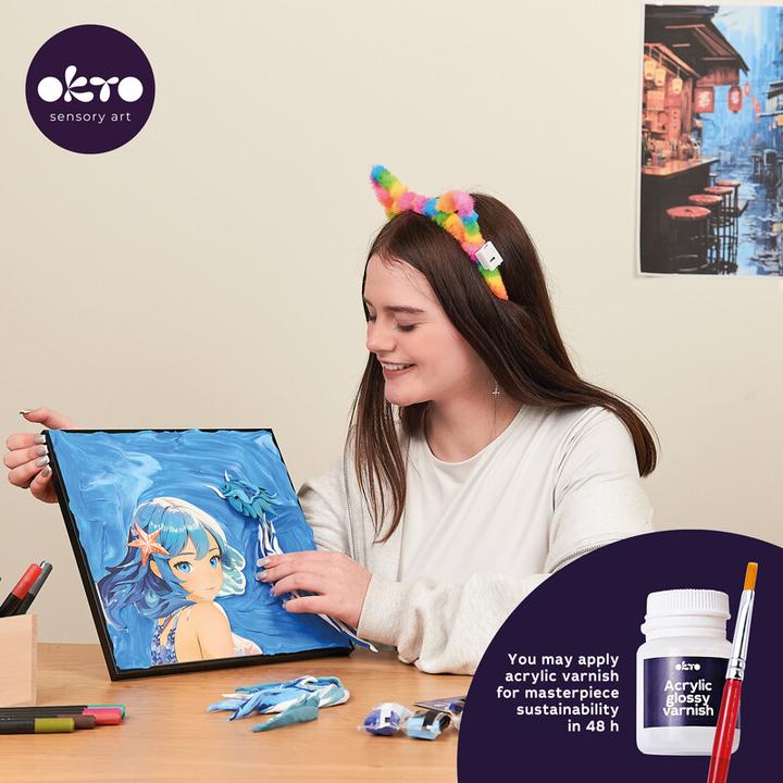 Actual product image Okto Manga Water / 3D Painting with air clay