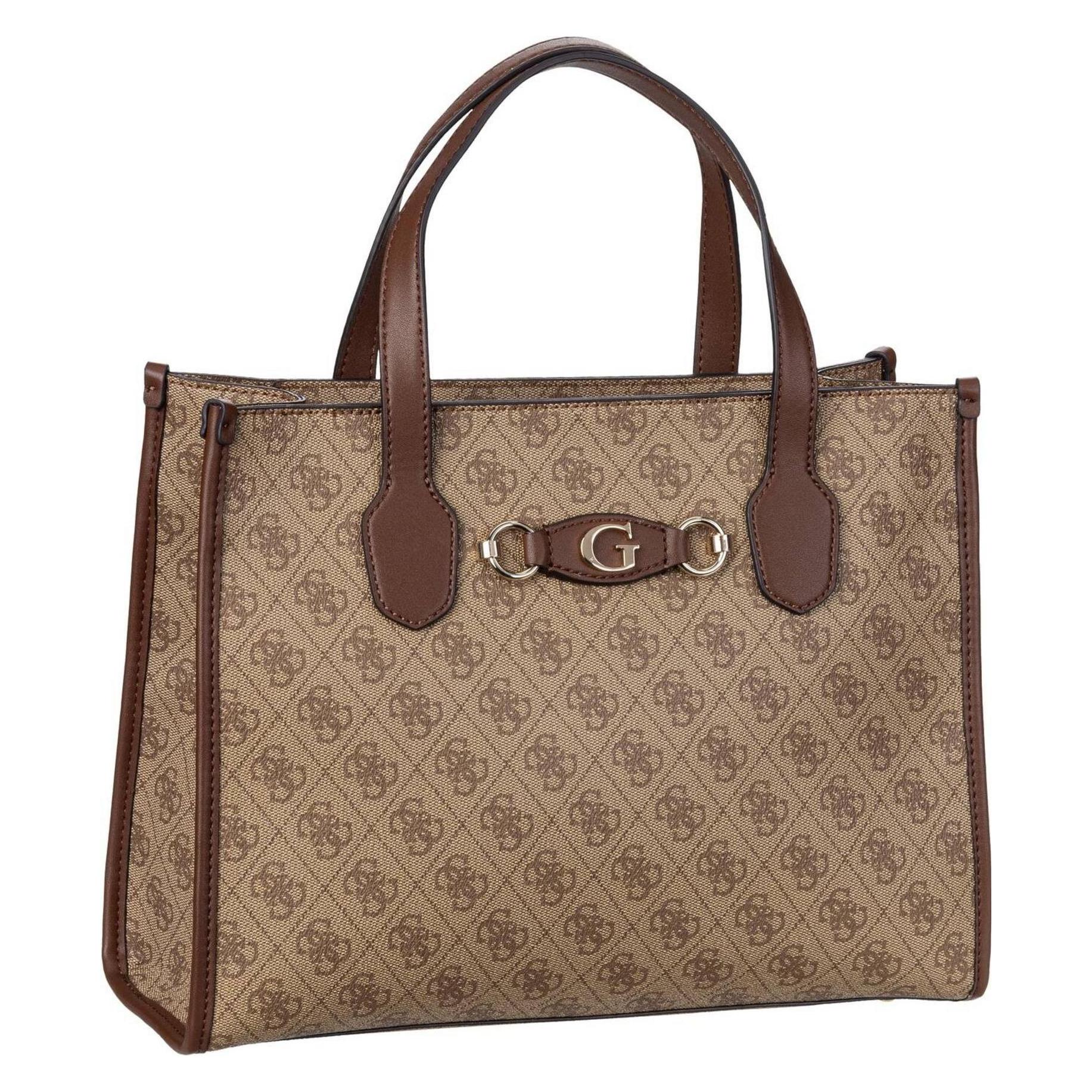 Guess, Damen, Handtasche, Handtasche Izzy 2 Comp 54220, Braun, Beige