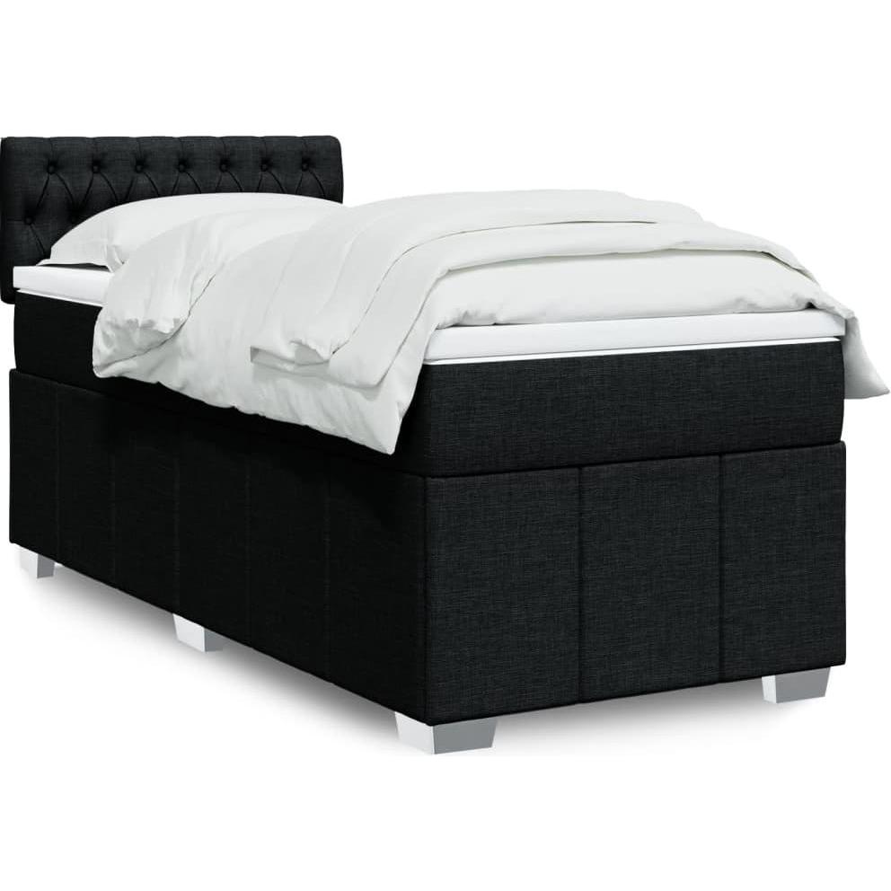 VidaXL, Bett, Bo x springbett mit Matratze 90 x 190 cm Stoff (90 x 190 cm)