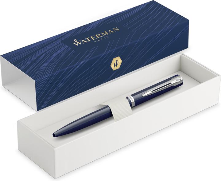 Actual product image Waterman Kugelschreiber IMPRESSION blauer Lack CT M Blau Geschenkbox (Blue, Silver, 1x)