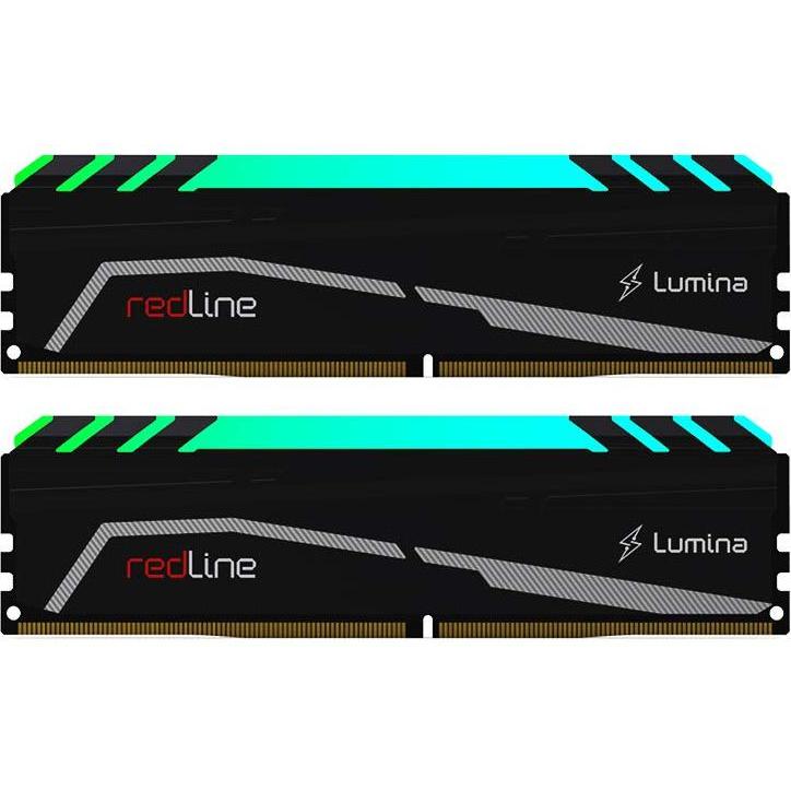 Mushkin DDR4 16GB 3200- CL - 16 Redline Lumina RGB Dual Kit (2 x 8GB, 3200 MHz, DDR4-RAM, DIMM), RAM, Schwarz