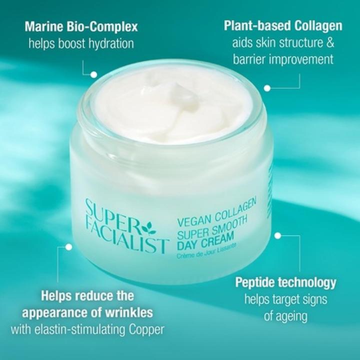 Actual product image Super Facialist Vegan Collagen Super Smooth Day Cream 50ml (50 ml, Day cream)