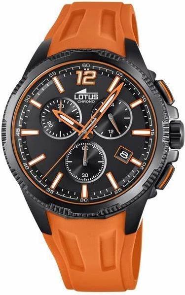 Actual product image Lotus WATCH 18591/6 BLACK RUBBER STRAP, MEN (44 mm)