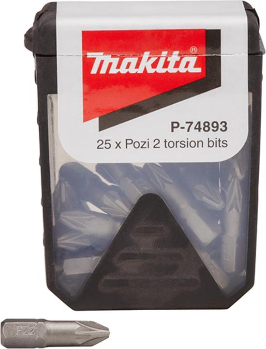 Produktbild Makita Zubehör P-74893 Schraubenbit PZ2x25mm 25 Stück