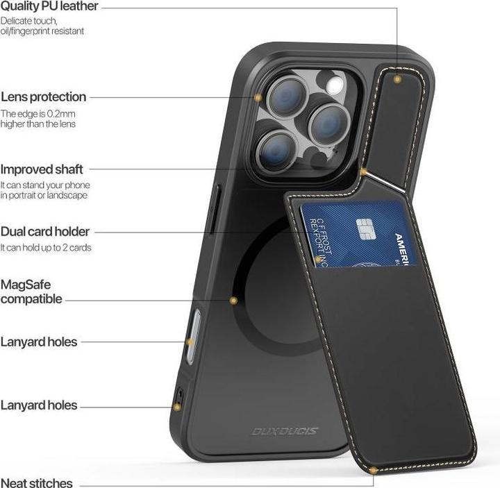 Actual product image Dux Ducis Rafi II Mag Series PC and TPU hardcase cover (Apple iPhone 15 Pro Max)