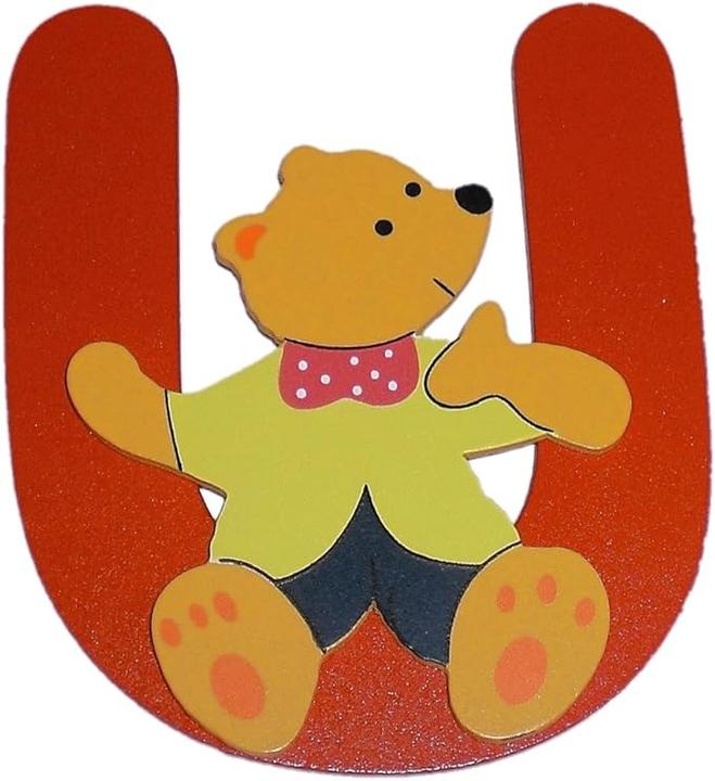 Actual product image Bieco Letter bear U 8cm wood