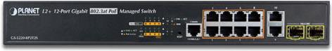 Produktbild Planet L2+ 8-Port 10/100/1000T 802.3at PoE + 2-Port 10/100/1000T + 2-Port 100/1000X SFP Managed Switch (8 Ports)