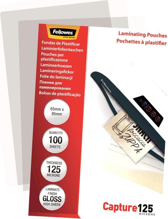 Actual product image Fellowes Capture 125 (ID card format, 100 pcs., 125 µm)