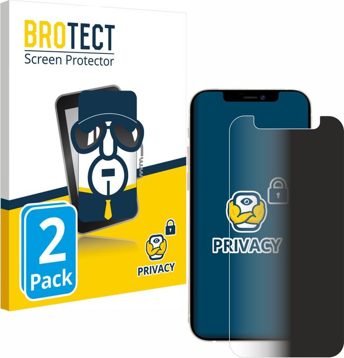 Actual product image BROTECT Anti-spy privacy film Blue light protection film (2 Piece, Apple iPhone 12 mini)