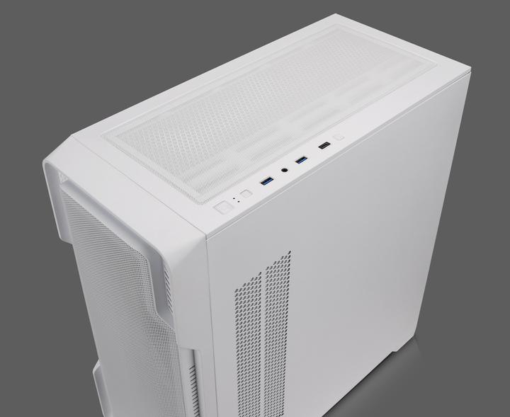 Productafbeelding Nanoxia Go MIDI DS-9 ARGB luchtstroom wit - USB-C - TG-Mesh (ATX, mATX, Mini-ITX)