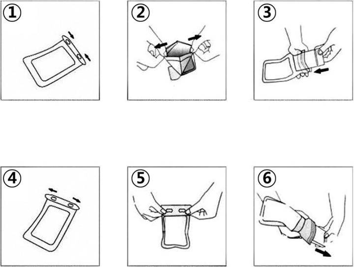 Apfelkiste Wasserdichte Smartphone Dry Bag 6.5" IPX8 bis 5m, Transparent (Universal)