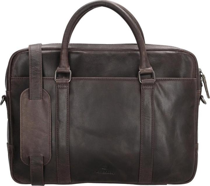 Produktbild Micmacbags Hide & Stitches Nächste Navajo -Laptop -Tasche 15,6 Zoll - Premiumleder - Geschäft - Dunkelbraun - 1 (15.60")