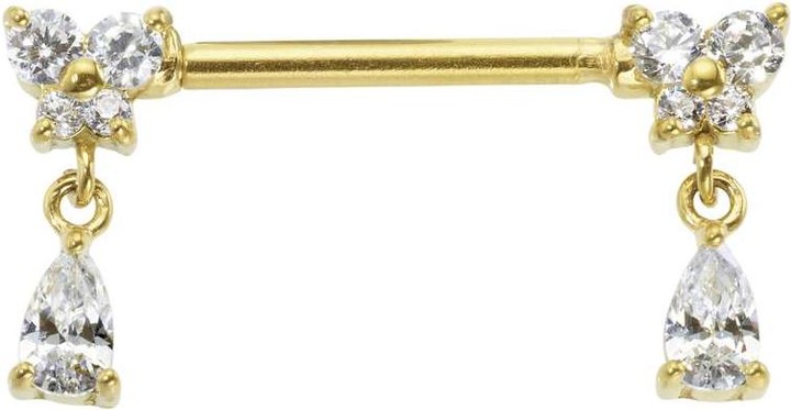 Produktbild Bijouteria Brustpiercing (Chirurgenstahl 316L, PVD Beschichtung (goldfarben))