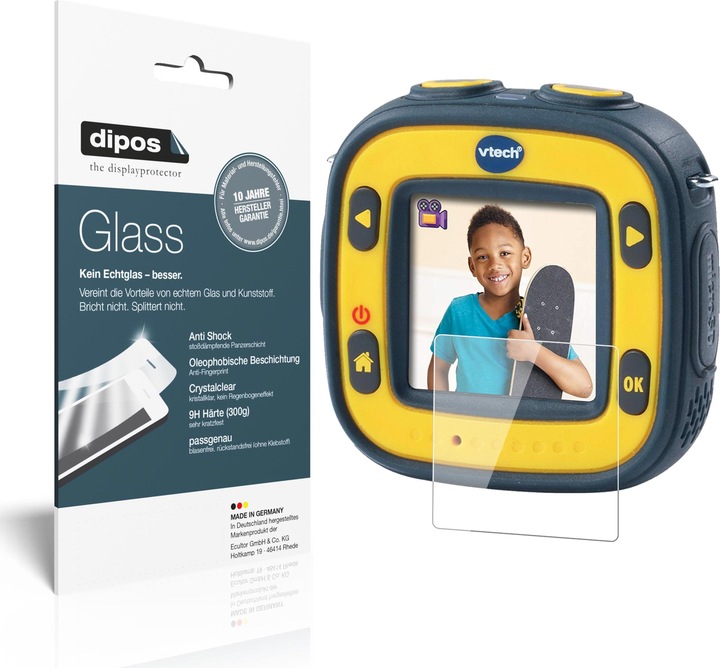 Dipos Pellicola Protettiva Anti-Shock (Pellicola protettiva, Vtech Kidizoom Action Cam)