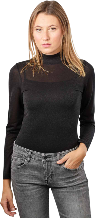 Produktbild Drykorn Stand-Up Collar Fjola Pullover Glitter Black (S)