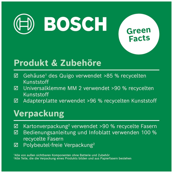 Actual product image Bosch Home & Garden Quigo III UNI + MM2